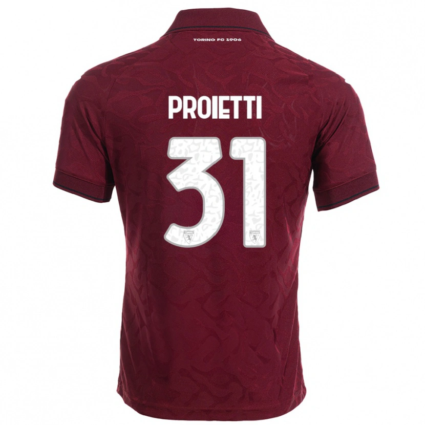 Danxen Women Riccardo Proietti #31 Burgundy White Home Jersey 2025/26 T-Shirt