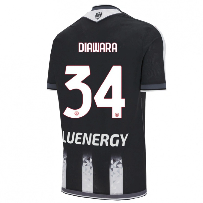 Danxen Women Sekou Diawara #34 Black White Home Jersey 2025/26 T-Shirt