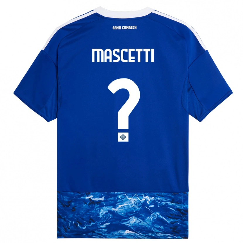 Danxen Women Francesco Mascetti #0 Blue White Home Jersey 2025/26 T-Shirt