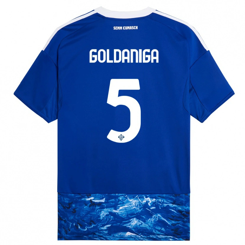Danxen Women Edoardo Goldaniga #5 Blue White Home Jersey 2025/26 T-Shirt