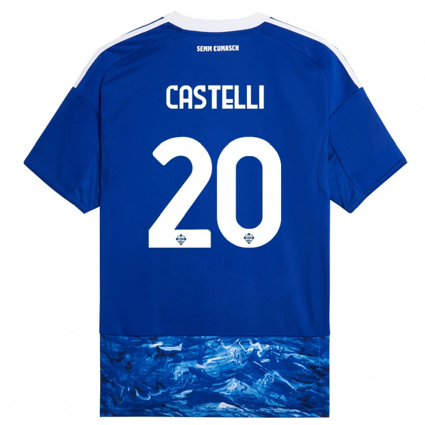 Danxen Women Matteo Castelli #20 Blue White Home Jersey 2025/26 T-Shirt