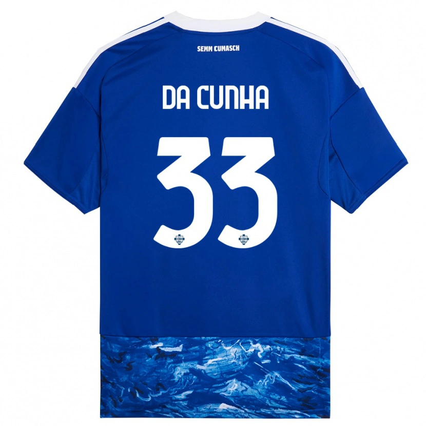 Danxen Women Lucas Da Cunha #33 Blue White Home Jersey 2025/26 T-Shirt