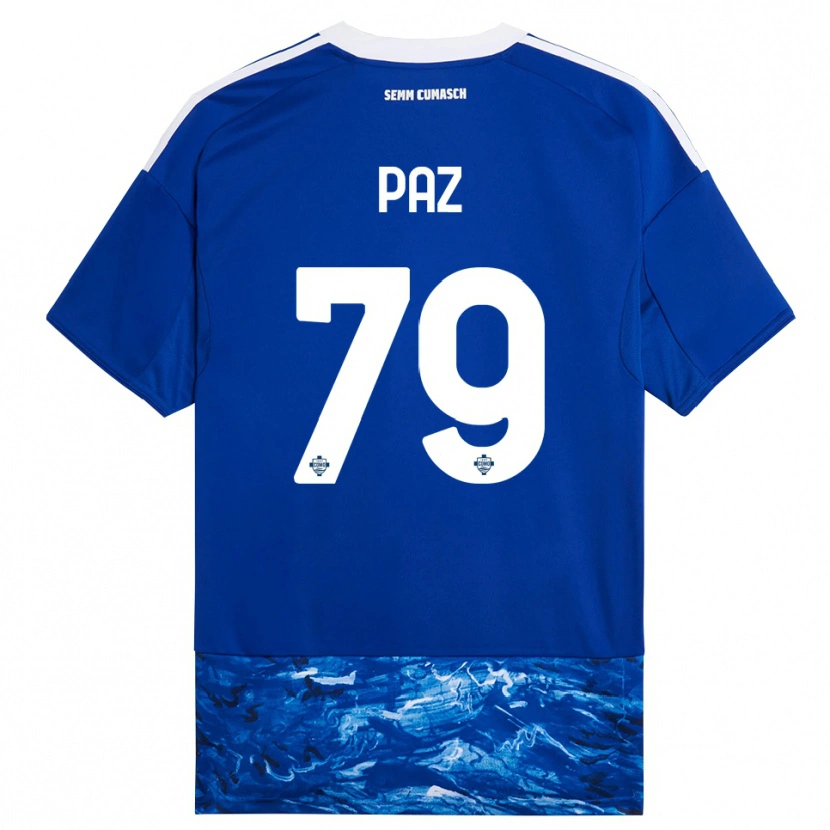 Danxen Women Nico Paz #79 Blue White Home Jersey 2025/26 T-Shirt