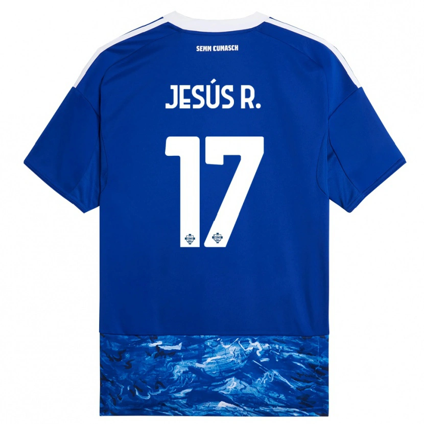 Danxen Women Jesús Rodríguez #17 Blue White Home Jersey 2025/26 T-Shirt