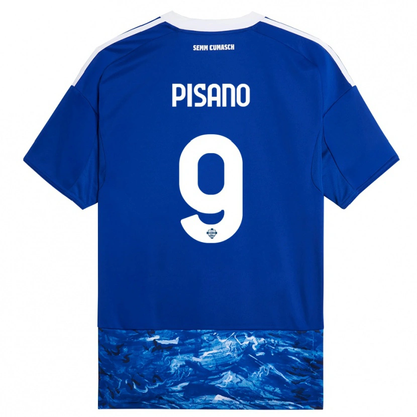 Danxen Women Manuel Pisano #9 Blue White Home Jersey 2025/26 T-Shirt