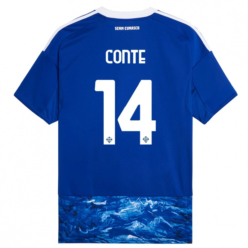 Danxen Women Federico Conte #14 Blue White Home Jersey 2025/26 T-Shirt
