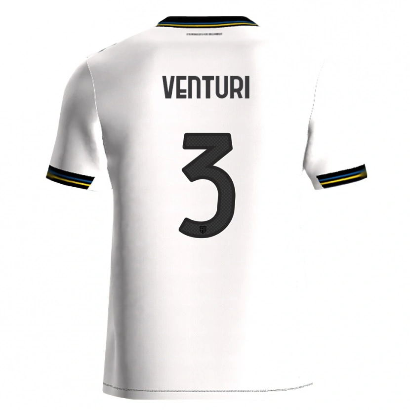 Danxen Women Edoardo Venturi #3 White Black Home Jersey 2025/26 T-Shirt