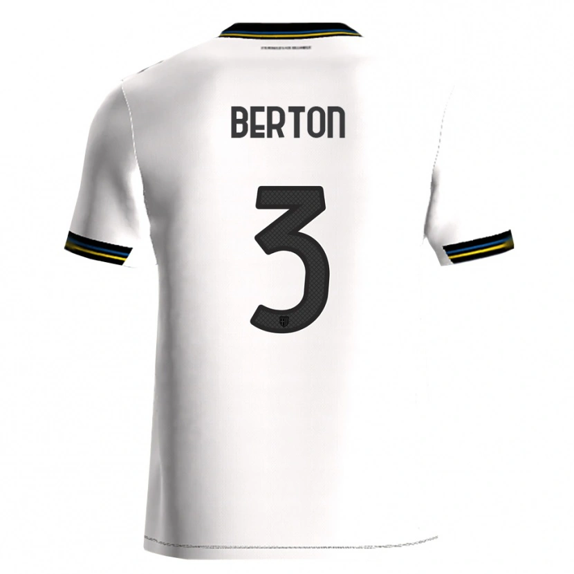 Danxen Women Federico Berton #3 White Black Home Jersey 2025/26 T-Shirt