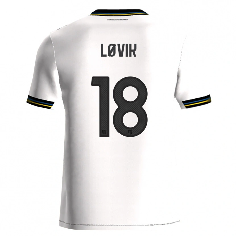 Danxen Women Mathias Løvik #18 White Black Home Jersey 2025/26 T-Shirt