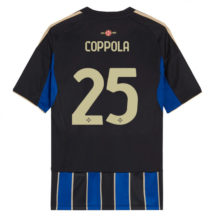 Danxen Women Francesco Coppola #25 Black Blue Home Jersey 2025/26 T-Shirt