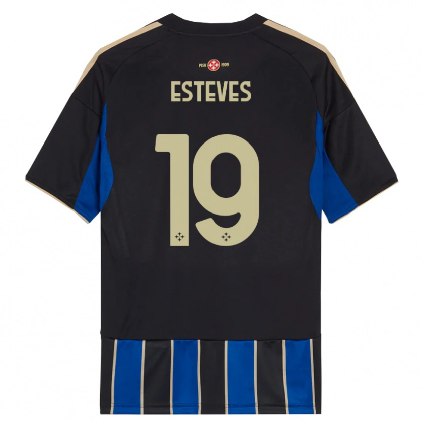 Danxen Women Tomás Esteves #19 Black Blue Home Jersey 2025/26 T-Shirt