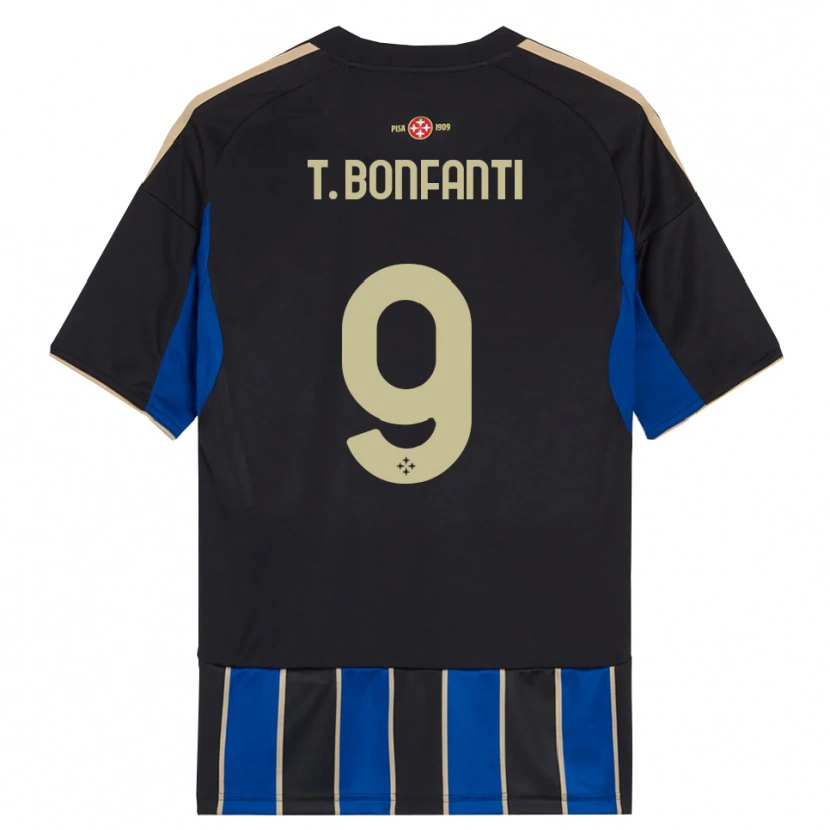 Danxen Women Thomas Bonfanti #9 Black Blue Home Jersey 2025/26 T-Shirt