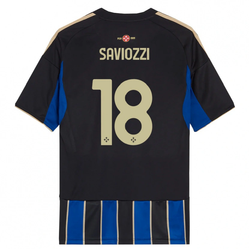 Danxen Women Mattia Saviozzi #18 Black Blue Home Jersey 2025/26 T-Shirt