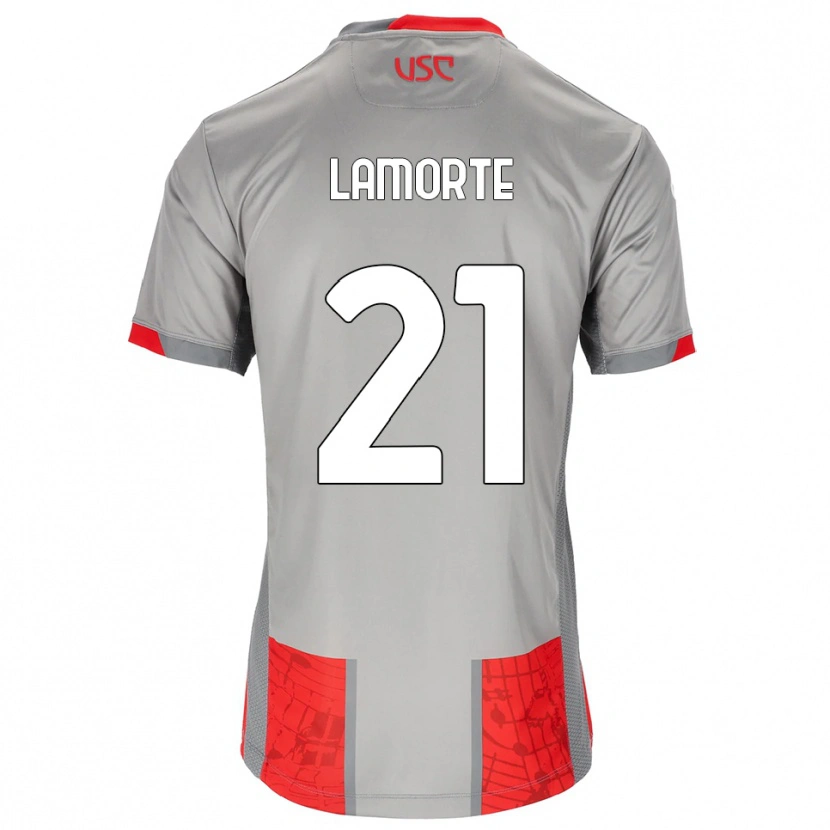 Danxen Women Alessandro Lamorte #21 Red Gray Home Jersey 2025/26 T-Shirt