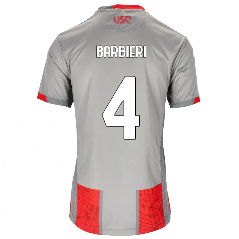 Danxen Women Tommaso Barbieri #4 Red Gray Home Jersey 2025/26 T-Shirt