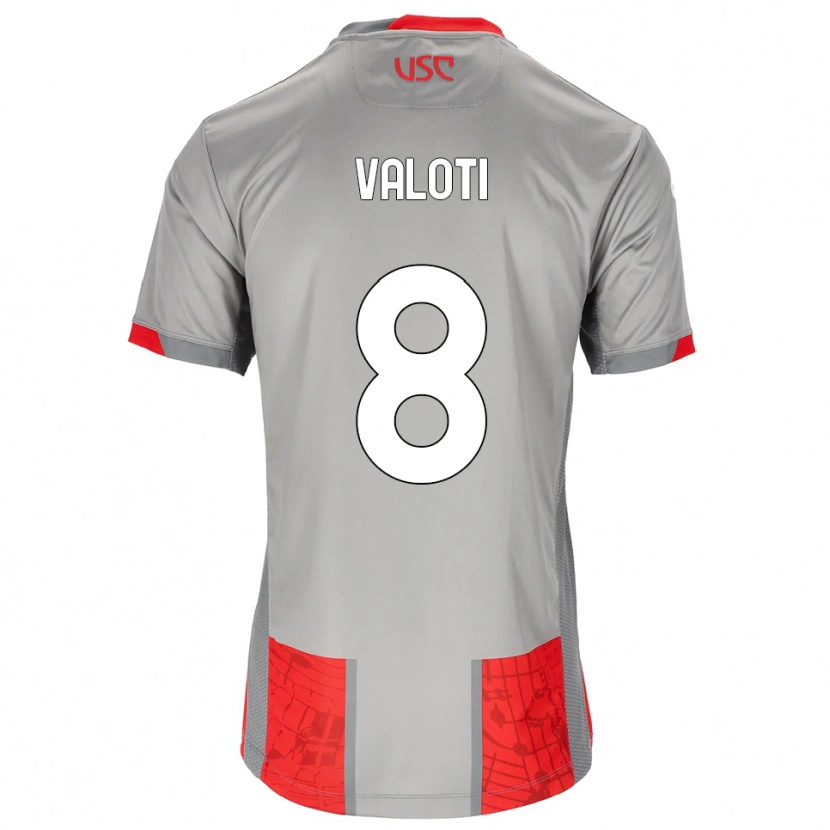 Danxen Women Mattia Valoti #8 Red Gray Home Jersey 2025/26 T-Shirt