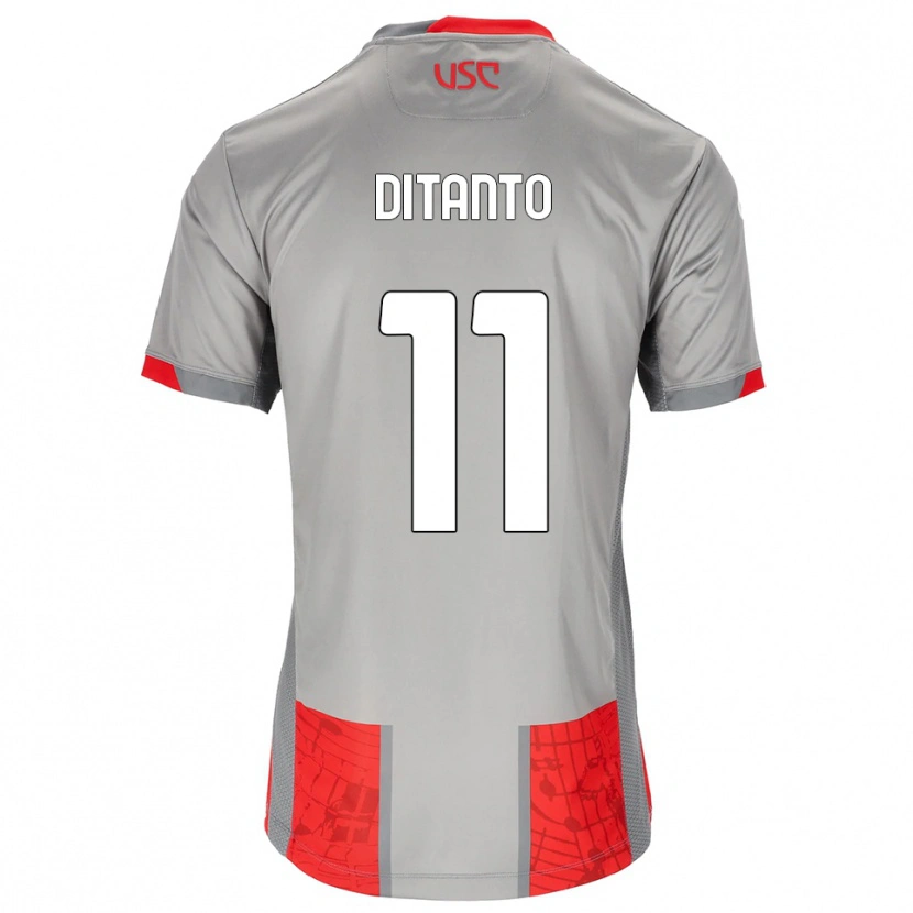 Danxen Women Tiziano Ditanto #11 Red Gray Home Jersey 2025/26 T-Shirt