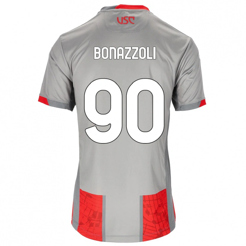 Danxen Women Federico Bonazzoli #90 Red Gray Home Jersey 2025/26 T-Shirt