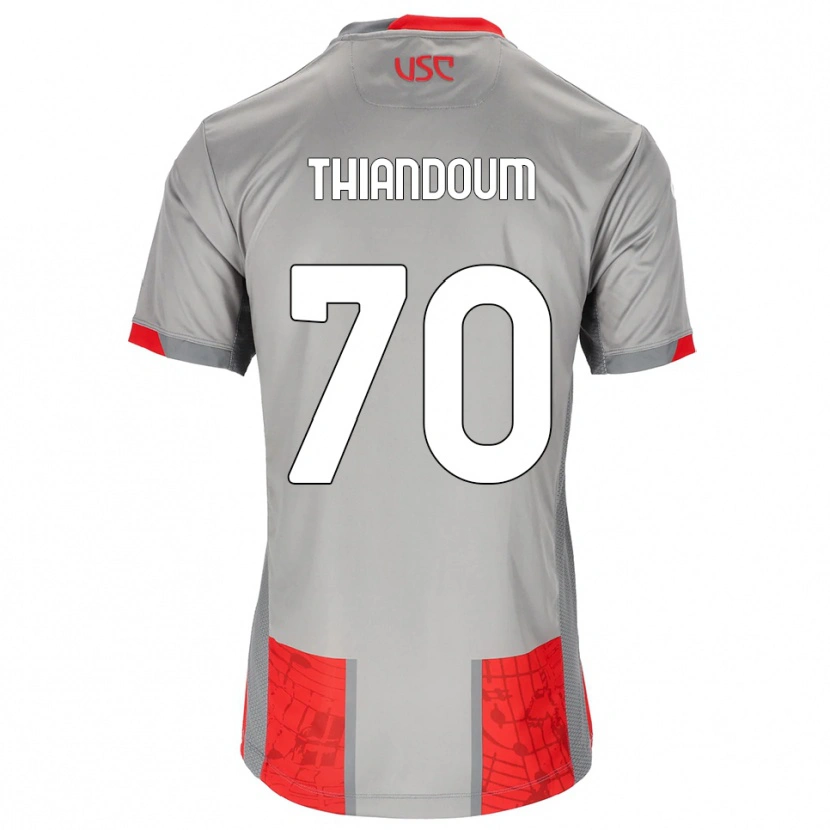 Danxen Women Omar Thiandoum #70 Red Gray Home Jersey 2025/26 T-Shirt