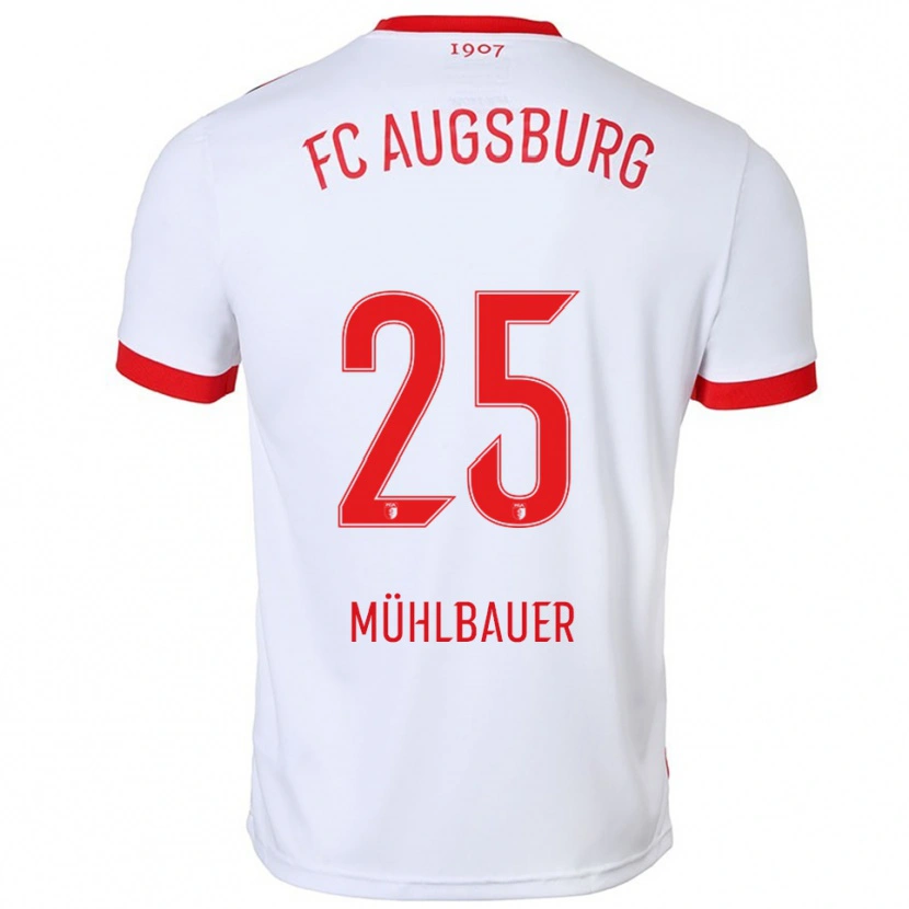 Danxen Women Simon Mühlbauer #25 White Red Home Jersey 2025/26 T-Shirt