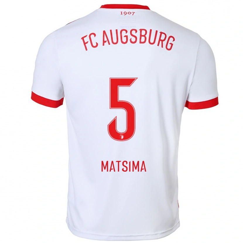 Danxen Women Chrislain Matsima #5 White Red Home Jersey 2025/26 T-Shirt