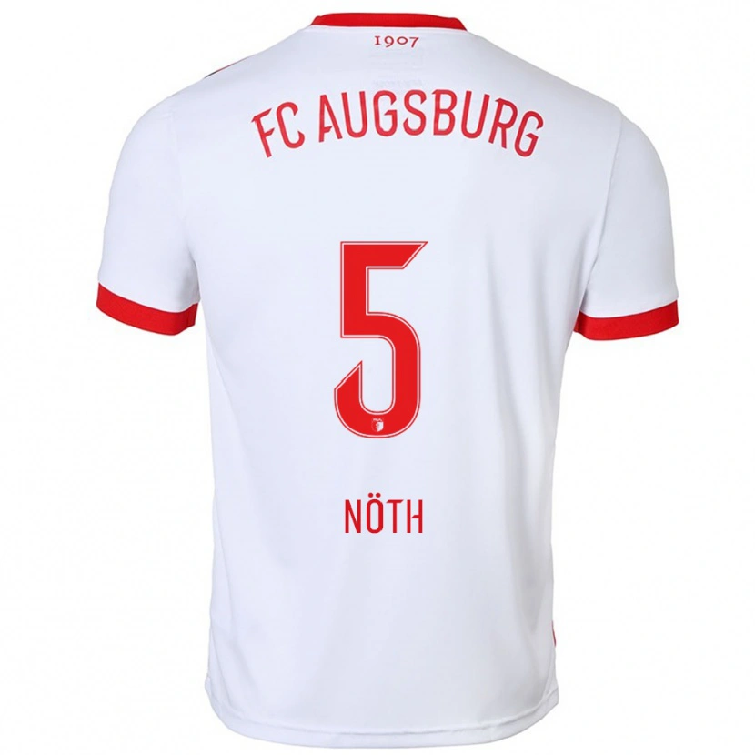 Danxen Women Antonia Nöth #5 White Red Home Jersey 2025/26 T-Shirt