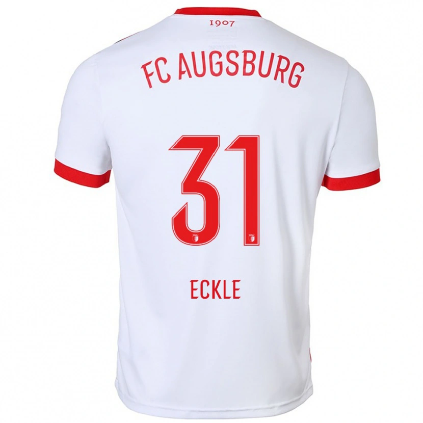 Danxen Women Philipp Eckle #31 White Red Home Jersey 2025/26 T-Shirt