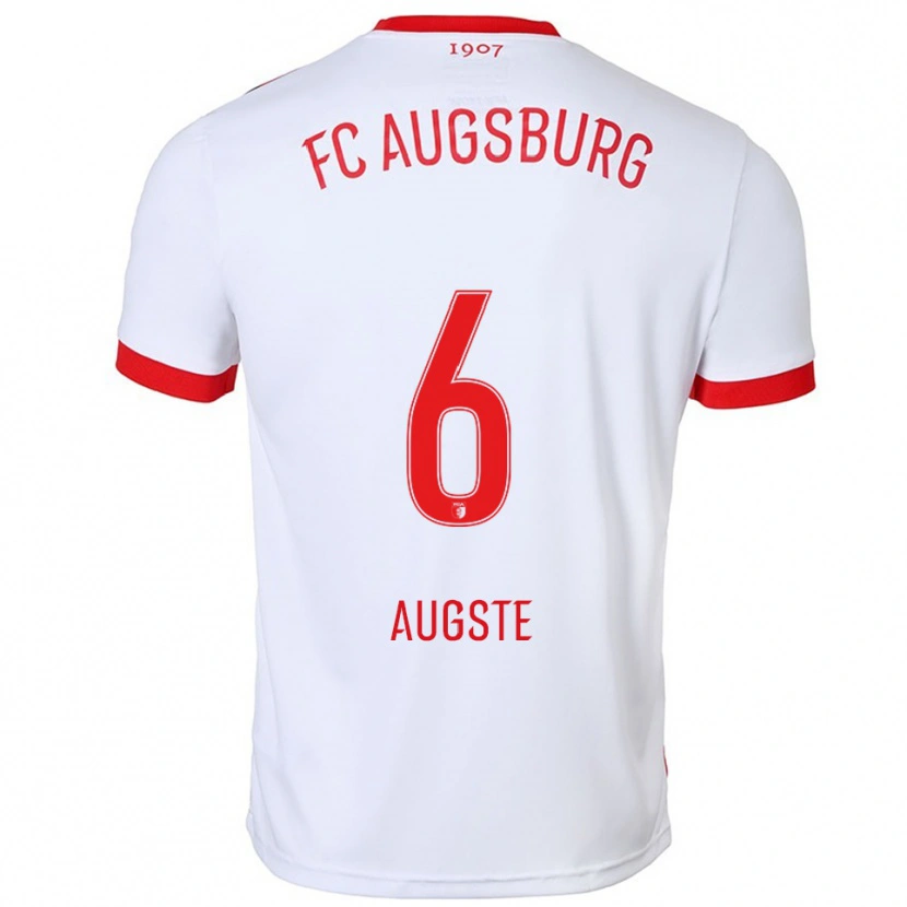 Danxen Women Julian Augste #6 White Red Home Jersey 2025/26 T-Shirt