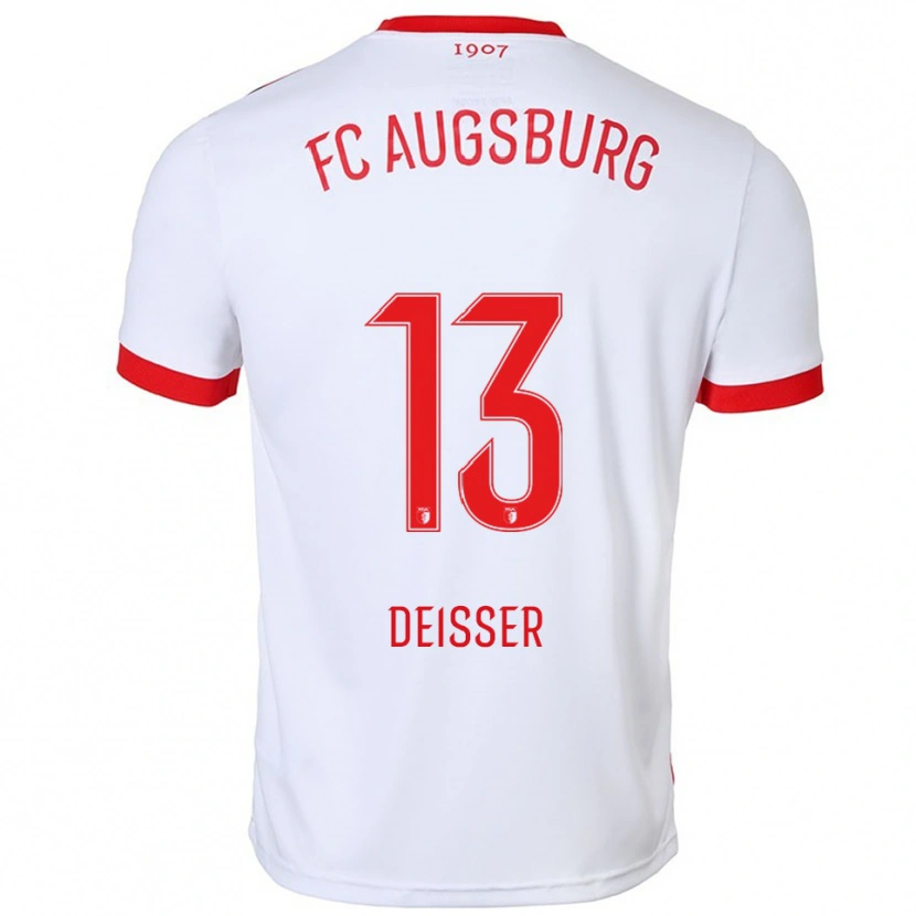 Danxen Women Anna Deißer #13 White Red Home Jersey 2025/26 T-Shirt