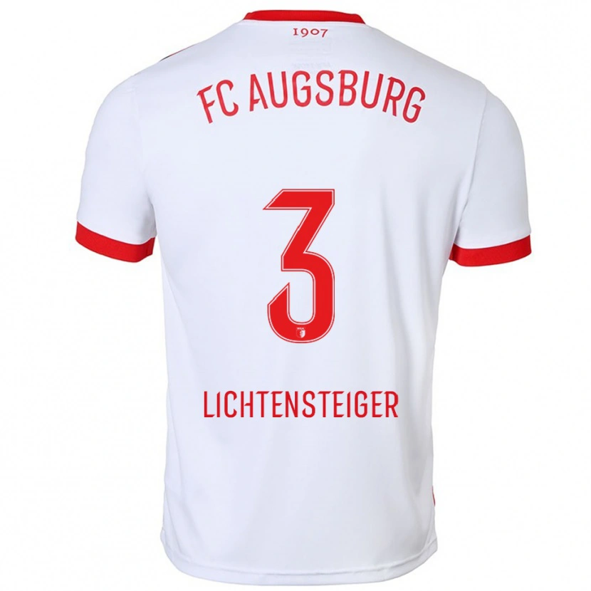Danxen Women David Lichtensteiger #3 White Red Home Jersey 2025/26 T-Shirt