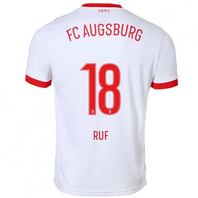 Danxen Women Jonas Ruf #18 White Red Home Jersey 2025/26 T-Shirt