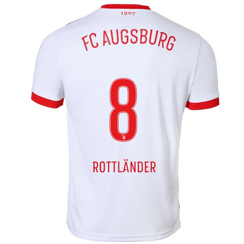 Danxen Women Amelie Rottländer #8 White Red Home Jersey 2025/26 T-Shirt