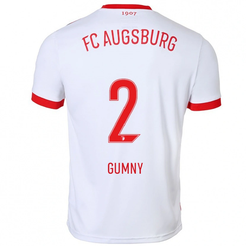 Danxen Women Robert Gumny #2 White Red Home Jersey 2025/26 T-Shirt