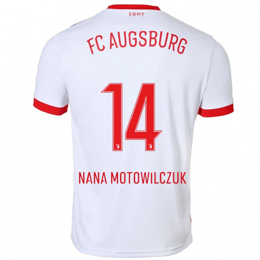 Danxen Women Kevin Nana Motowilczuk #14 White Red Home Jersey 2025/26 T-Shirt