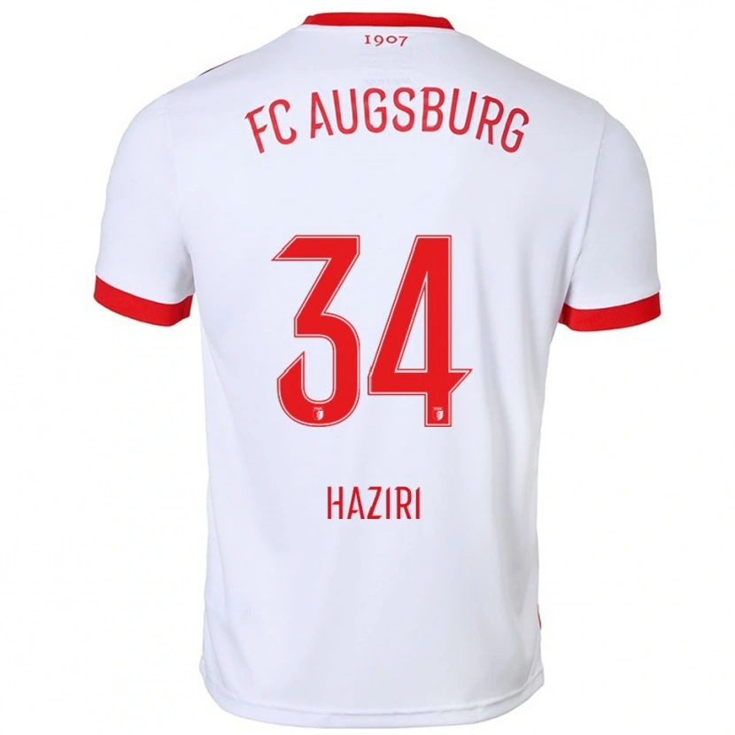 Danxen Women Edi Haziri #34 White Red Home Jersey 2025/26 T-Shirt