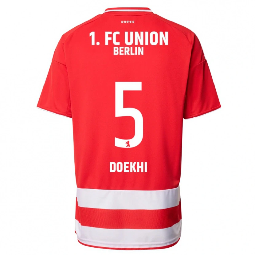 Danxen Women Danilho Doekhi #5 Red White Home Jersey 2025/26 T-Shirt