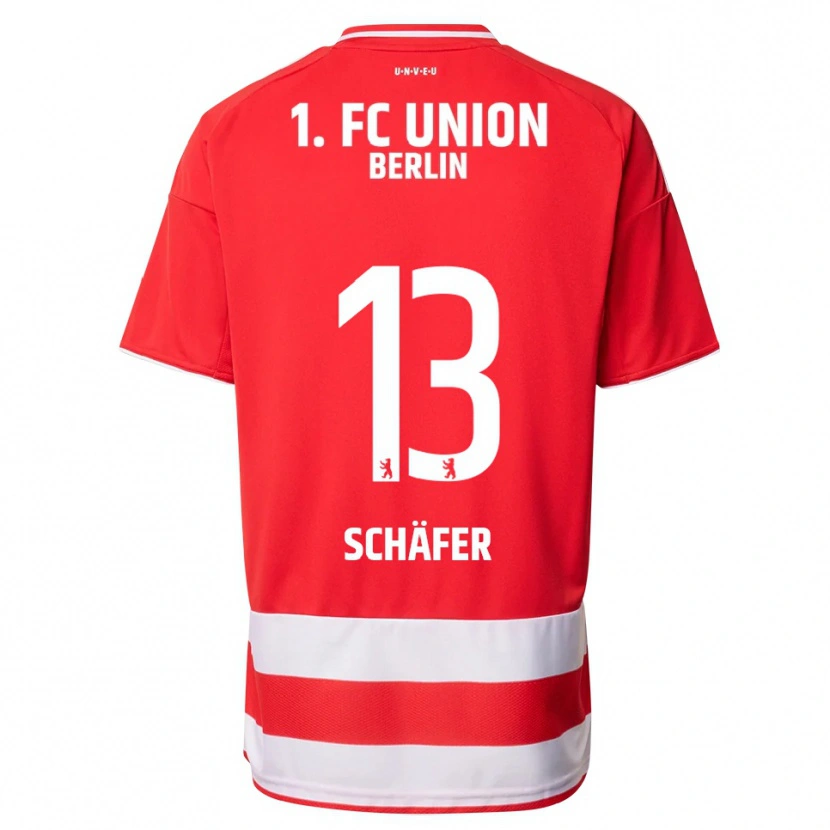 Danxen Women András Schäfer #13 Red White Home Jersey 2025/26 T-Shirt