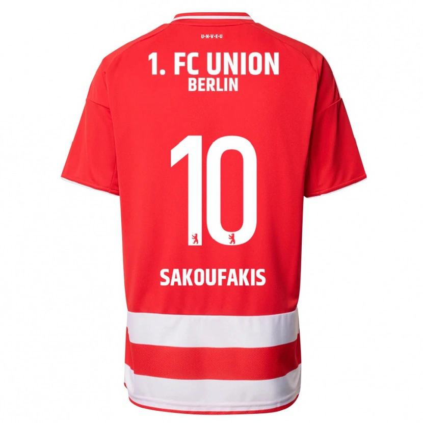 Danxen Women Theodor Sakoufakis #10 Red White Home Jersey 2025/26 T-Shirt