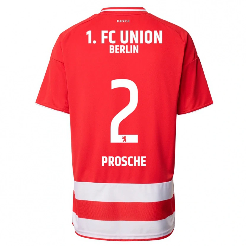 Danxen Women Leon Prosche #2 Red White Home Jersey 2025/26 T-Shirt