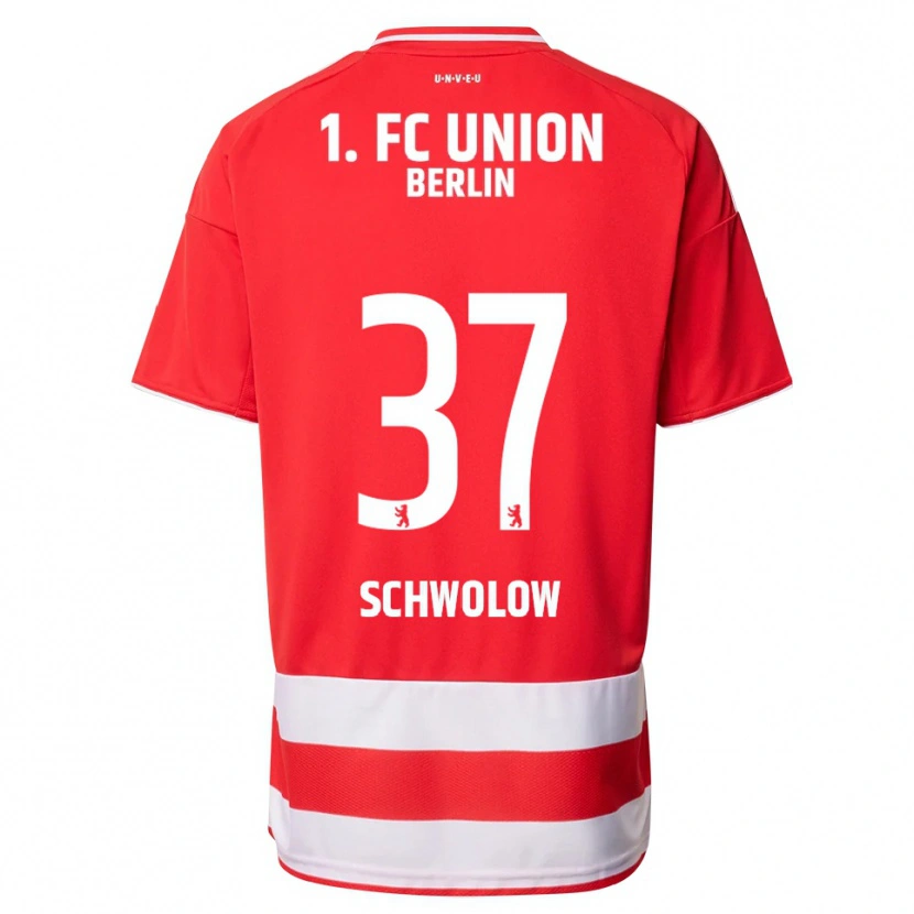 Danxen Women Alexander Schwolow #37 Red White Home Jersey 2025/26 T-Shirt