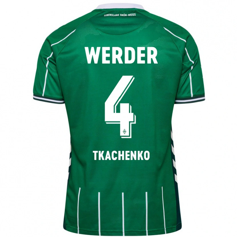 Danxen Women Oleksandr Tkachenko #4 Green White Home Jersey 2025/26 T-Shirt
