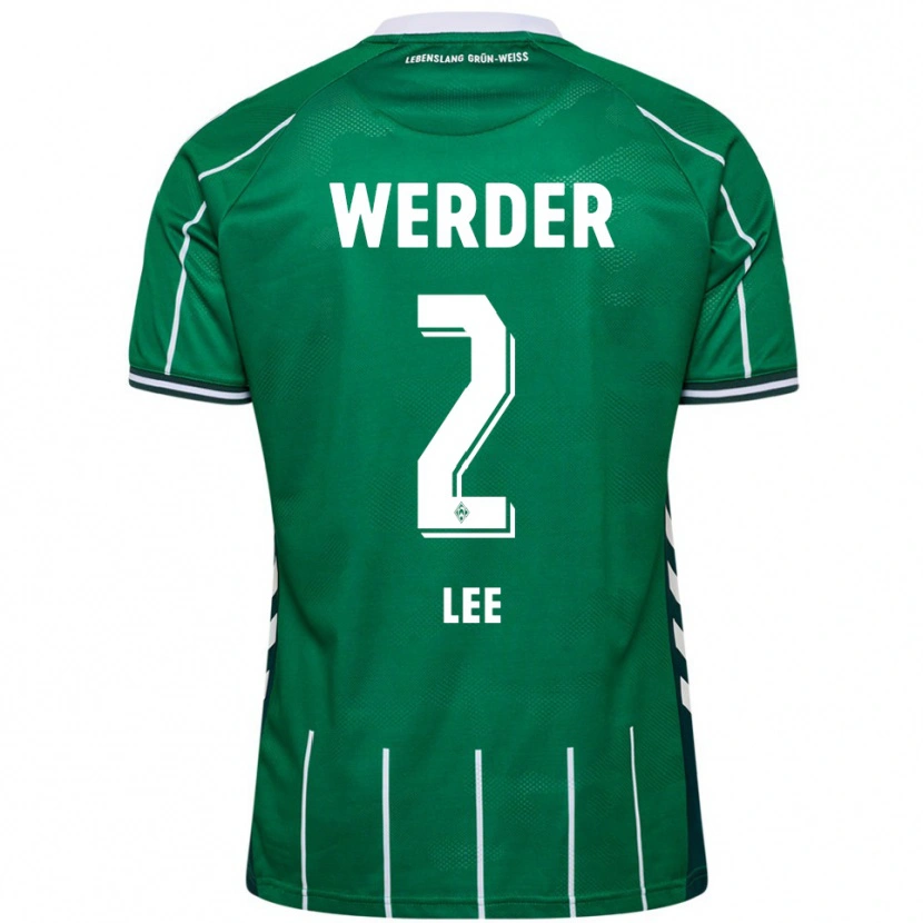 Danxen Women Gun-Woo Lee #2 Green White Home Jersey 2025/26 T-Shirt