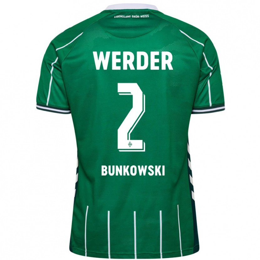 Danxen Women Paul Bunkowski #2 Green White Home Jersey 2025/26 T-Shirt