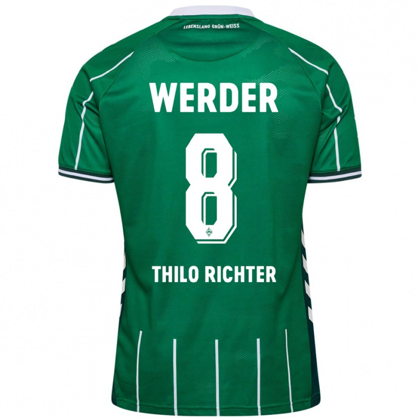 Danxen Women Jasper Thilo Richter #8 Green White Home Jersey 2025/26 T-Shirt