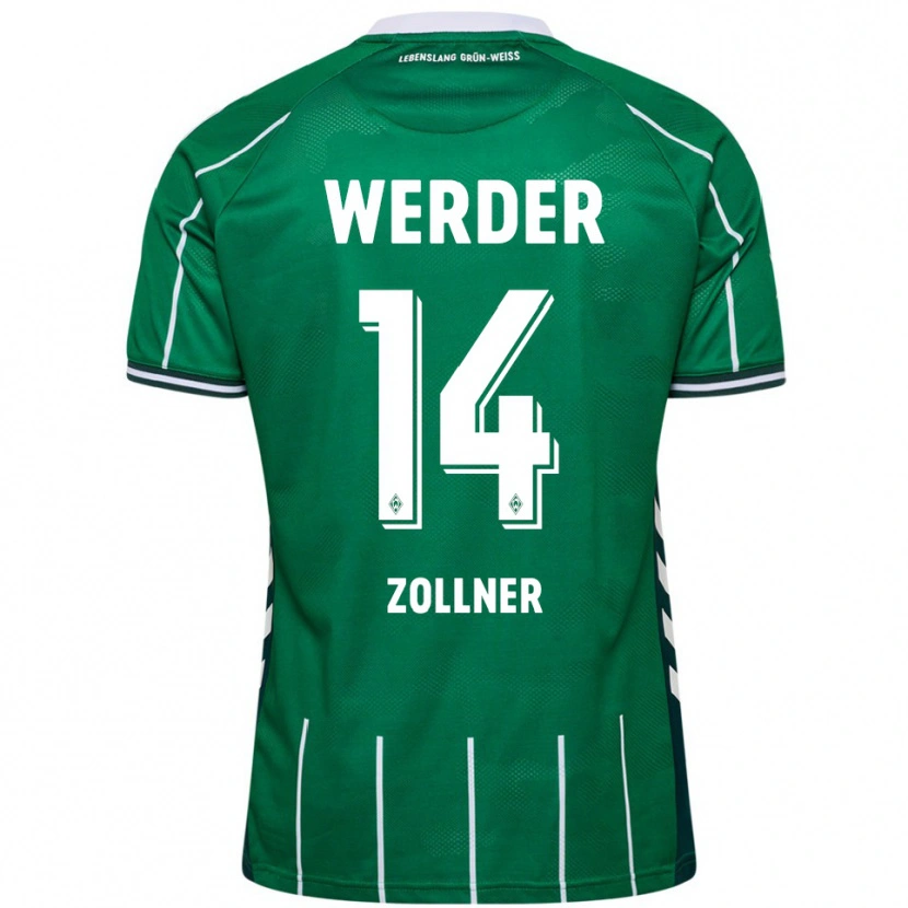 Danxen Women Adrian Zollner #14 Green White Home Jersey 2025/26 T-Shirt