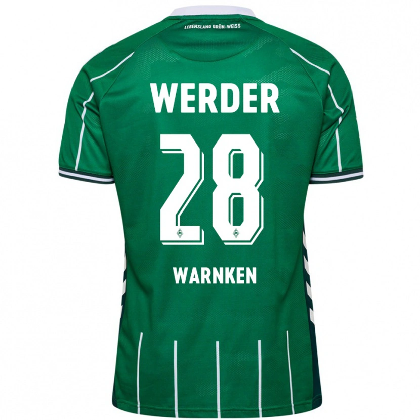 Danxen Women Jannes Warnken #28 Green White Home Jersey 2025/26 T-Shirt