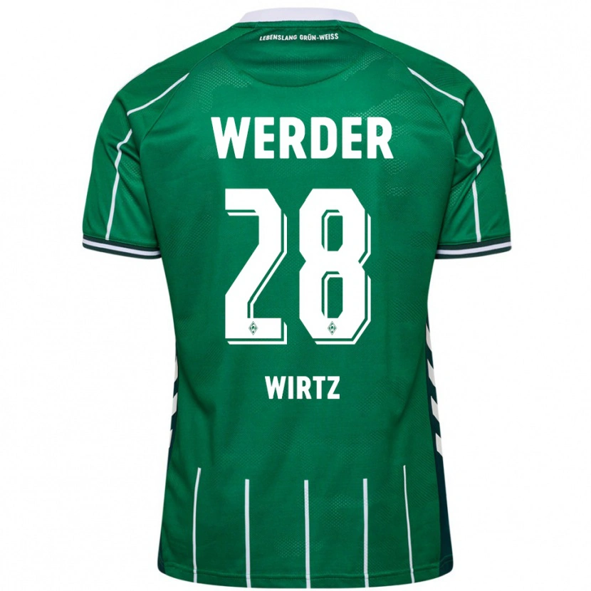 Danxen Women Juliane Wirtz #28 Green White Home Jersey 2025/26 T-Shirt