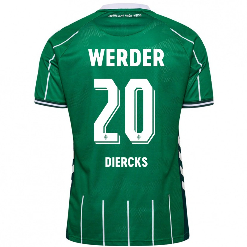 Danxen Women Lewis Diercks #20 Green White Home Jersey 2025/26 T-Shirt