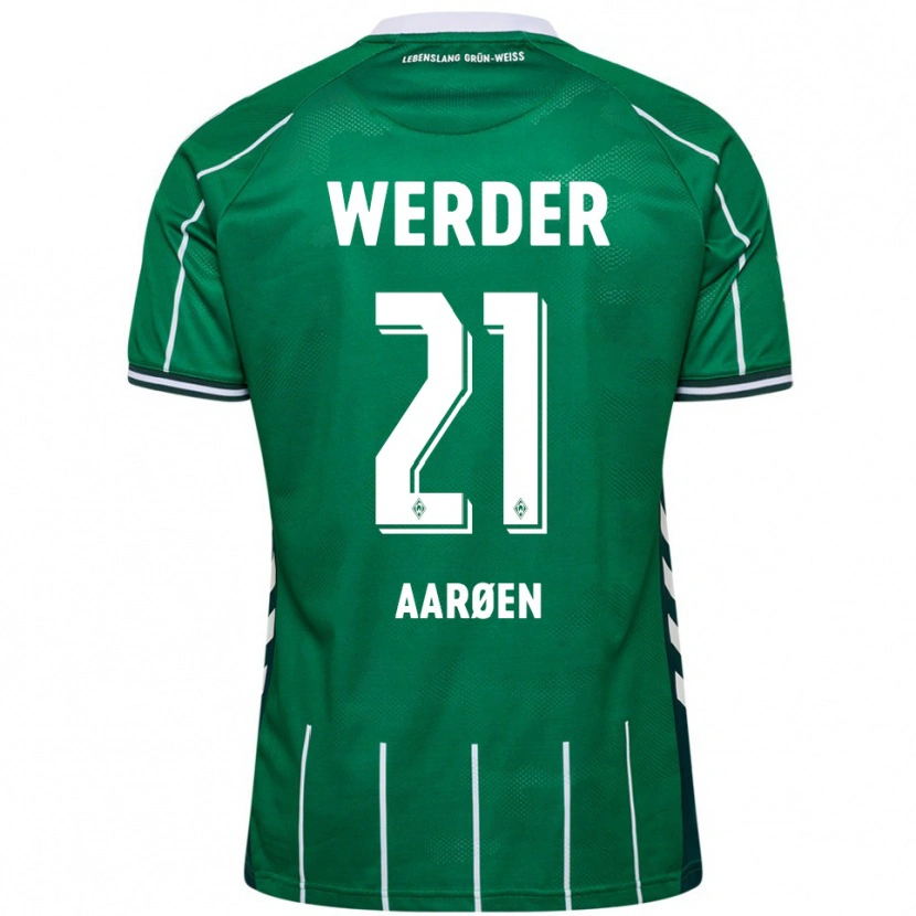 Danxen Women Isak Hansen-Aarøen #21 Green White Home Jersey 2025/26 T-Shirt