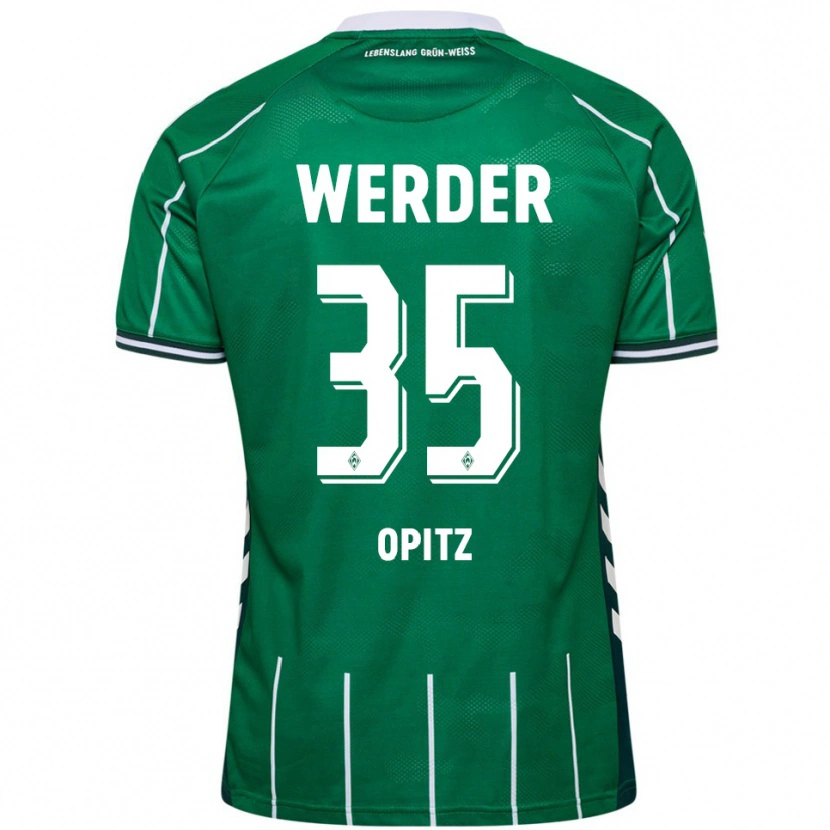 Danxen Women Leon Opitz #35 Green White Home Jersey 2025/26 T-Shirt
